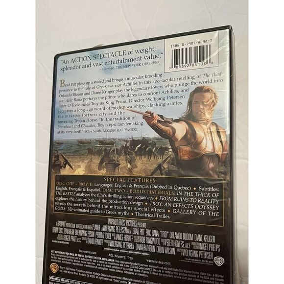 Troy (DVD, 2005, 2-Disc Set, Full Screen) Rated R• Warner Bros - Picture 3 of 7